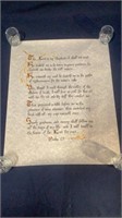 Vintage Psalm 23 On Parchment Poster