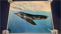Vintage USAF F-117a Nighthawk Photo Poster