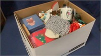 Office Box Full Of Misc Christmas Decor