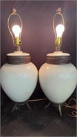 Pair of ceramic lamps
