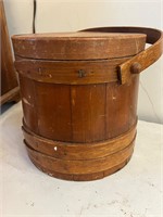 Vintage Rustic Wood Firkin Bucket