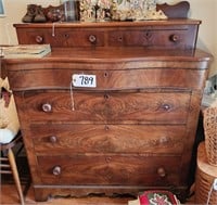 Antique Mahogany Chest, Knobs in Drawer