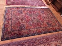 Karastan woven wool fringed rug, Kirman Panel
