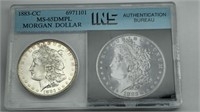 1883-CC MS65 DMPL Silver Morgan Dollar INS