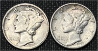 1937-S & 1943-S Mercury Dimes