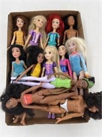 Box of Disney Dolls
