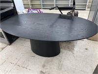 79" Black Oval Dining Table
