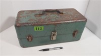 Vintage steel tackle box