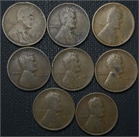 (8) 1910 Wheat Cents