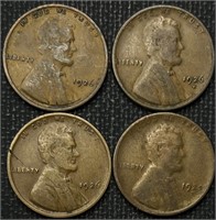 1925-D, 1926, 1926, 1926-D Wheat Cents