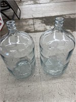 2 Large Glass Jugs