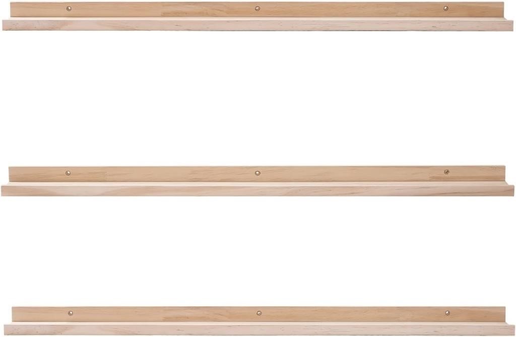 48 Inch Long Narrow Floating Shelves, 3 pck