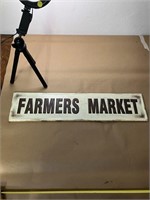 FARMERS MARKET METAL SIGN 26"X6"