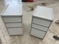 2 Rolling Organizer / File Cabinets