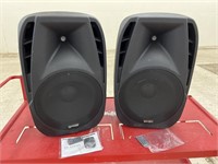 2 Gemini Pro Audio ES-15BLU Speakers w/ Remotes