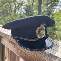 VINTAGE DANISH POLICE OFFICER UNIFORM CAP