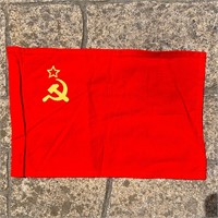 VINTAGE 1980's SOVIET UNION YARD FLAG