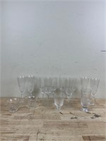 Crystal cut drinking glasses