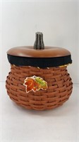 LARGE FALL GOURD WITH LINER & LID