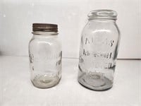 Vintage Atlas & Brockway Clear-Vu Mason Jars