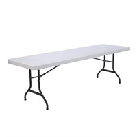 Lifetime 8 ft. White Granite Plastic Table