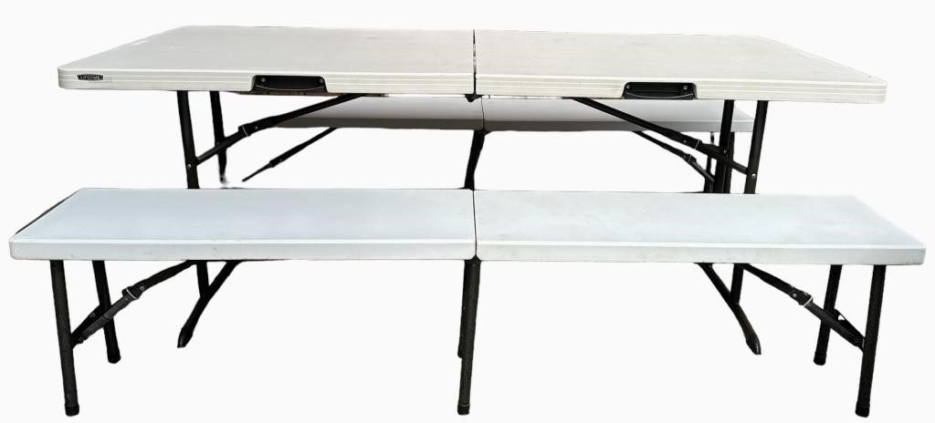 Lifetime Folding Table & Bench Seating
