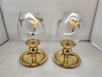 Set of 2 Partylite Hurricane Lamps