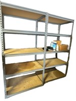 Two Steel 5-Tier Utility Shelving Units