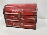 Handmade Coca-Cola Wooden Trunk with Tray