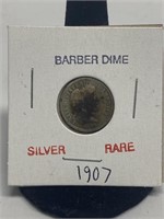 1907 Barber Dime