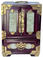 Jade Inlay Chinese Jewelry Box
