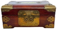 Wooden Jade Inlay Jewelry Box