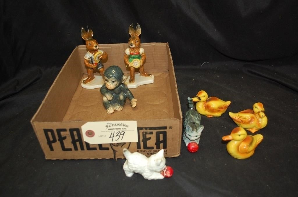 Hummel Cat, Duck, Rabbit & Monkey Figurines