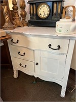 Painted white wash stand