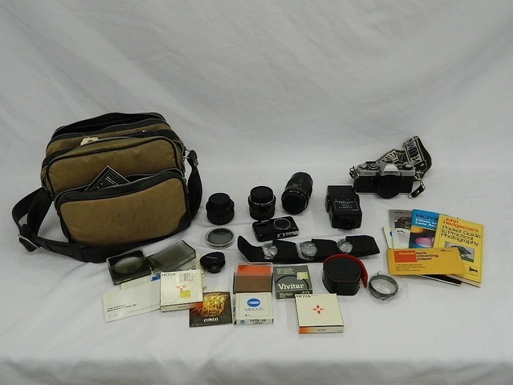 Minolta XG-1 Camera W/ Lenses, Filters & Bag