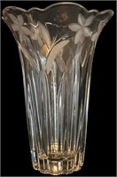 Floral Crystal Glass Vase