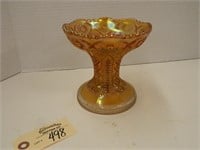 5.5" Orange Carnival Glass Vase