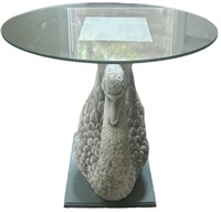 Glass Top Swan Table