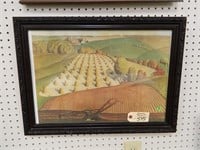 Grant Woods 'Fall Plowing' Framed Print