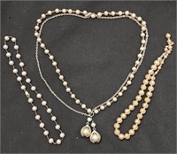 3pc Pearl Type Necklaces