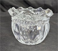 USA Crystal Ruffled Vase.