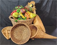 Vntg. Baskets and Fruit