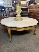 Vintage French Coffee table Marble Top