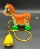 1972 FISHER PRICE MOO COW PULL TOY
