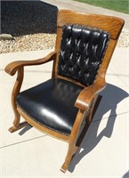 Antique Oak Mission Style Rocking Chair