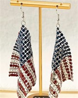 New American Flag Dangle Earrings