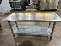 48” lowboy Stainless Table 48” x 18” x 25” tall