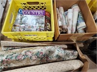 Bundle with crate of home decor magazines &