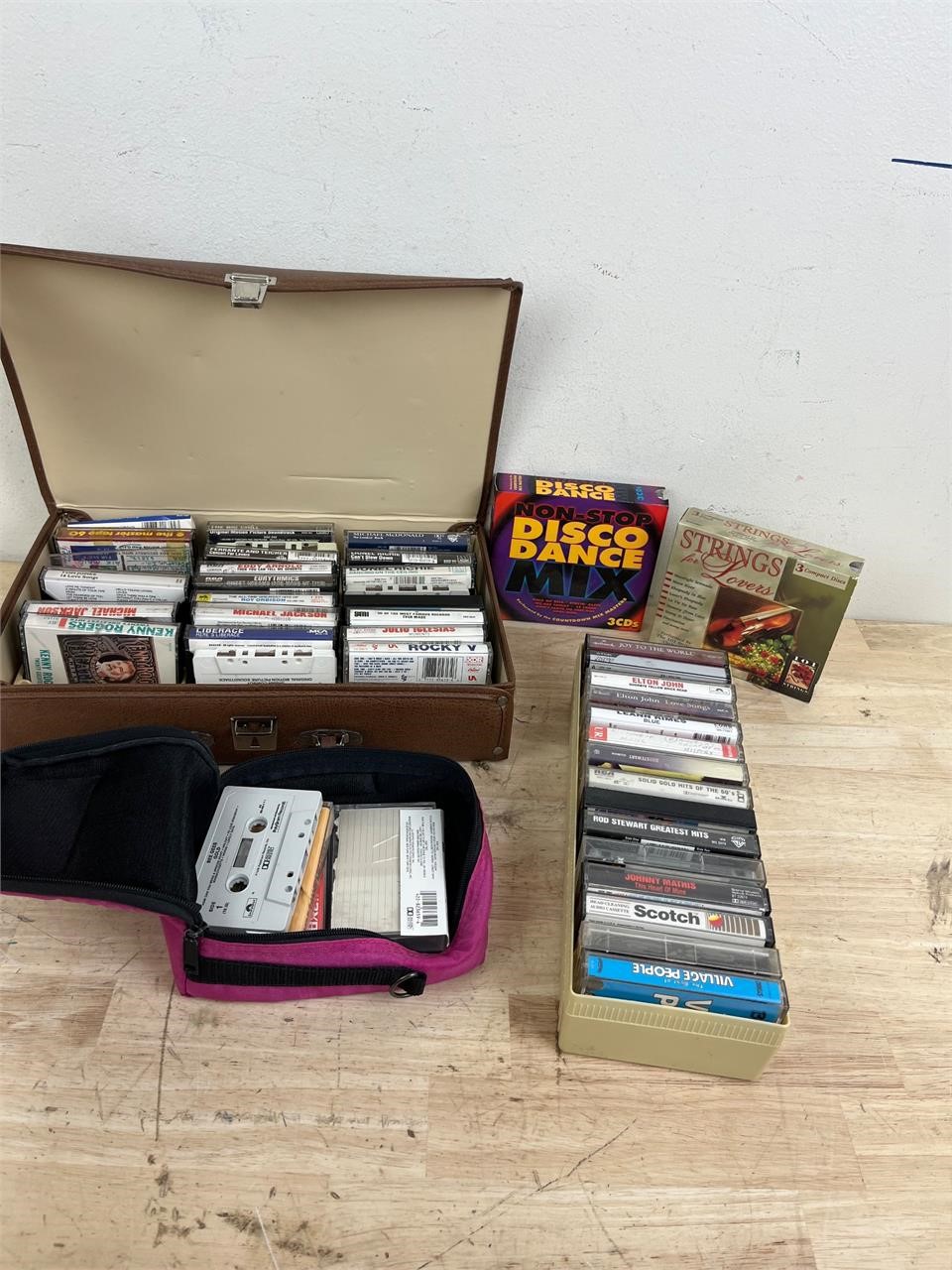Cassette tape lot with CDs