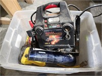 Bundle with fire extinguisher mount, flashlights